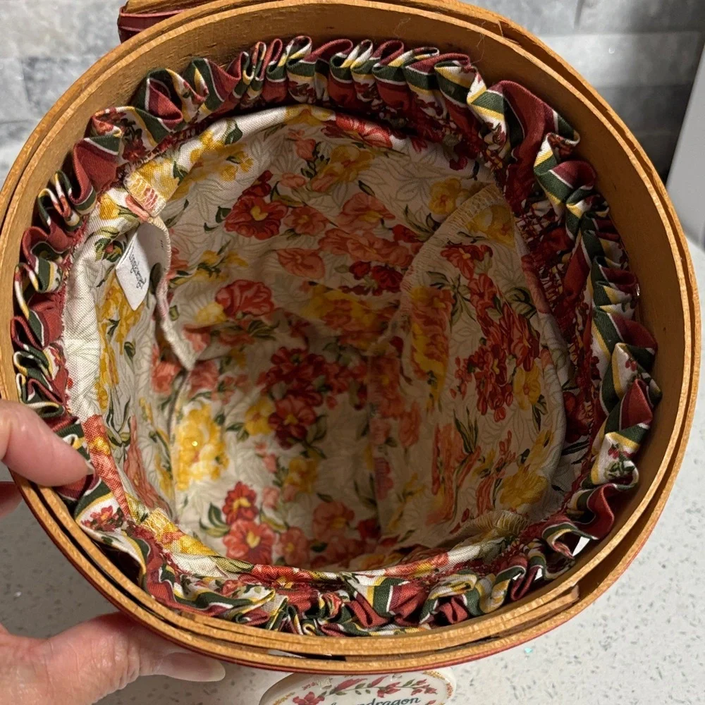 Longaberger “Snapdragon” Handwoven in USA Basket Collectible Heirloom Signed